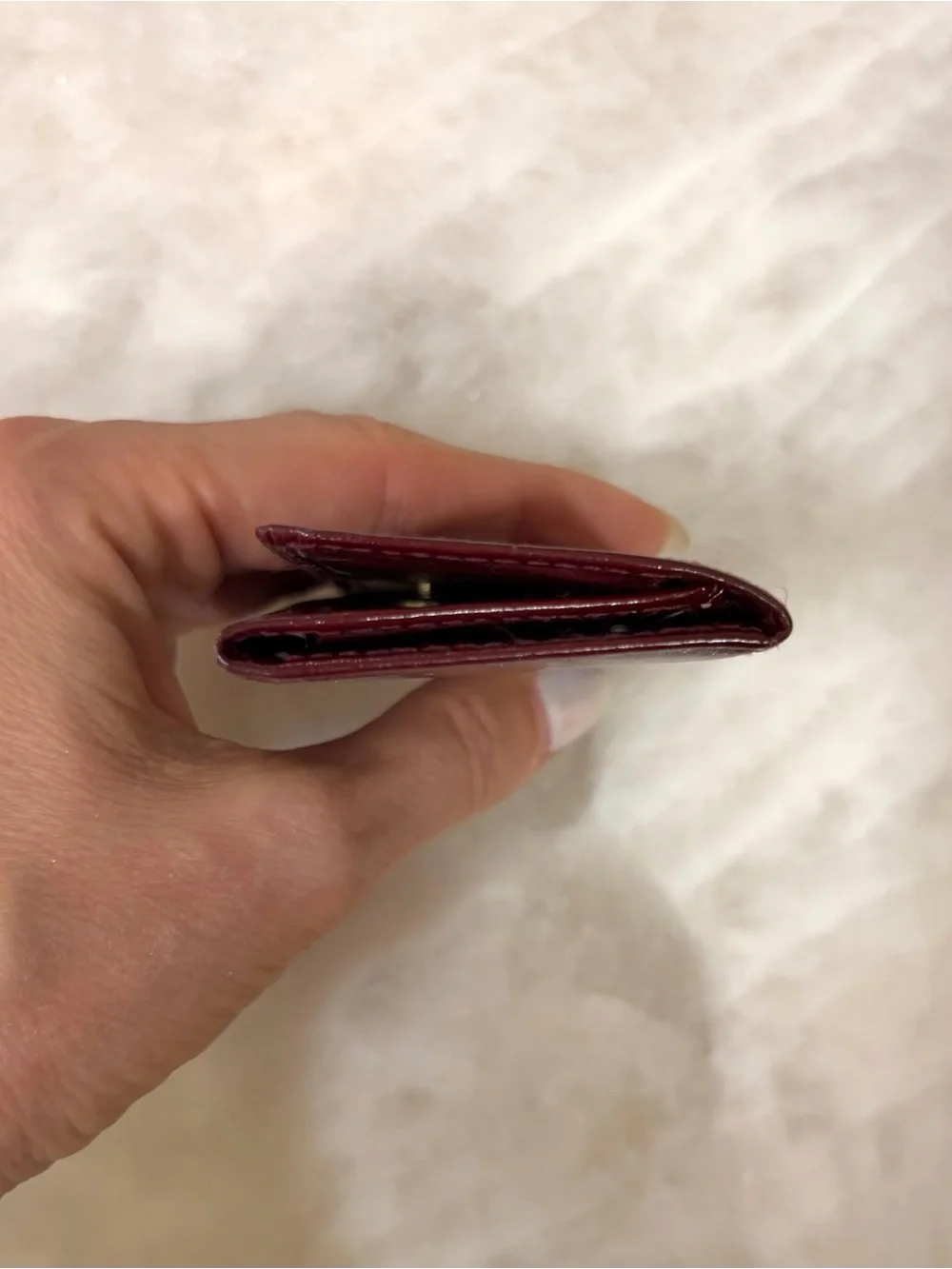 Vintage Cartier Burgundy Leather Key Holder with Embossed Logo